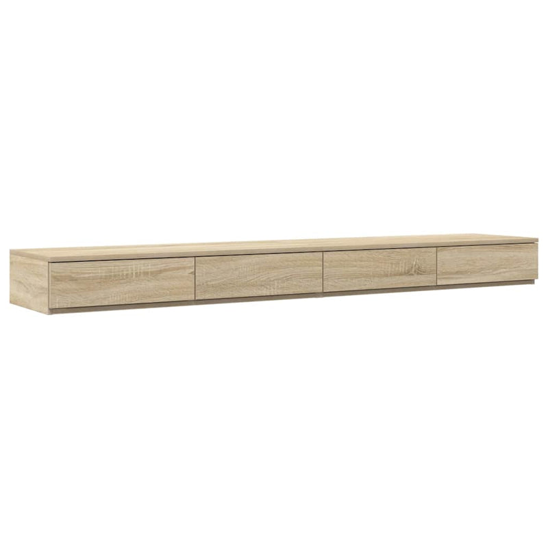 vidaXL Ágykeret tárolóval Sonoma tölgy 236.5 x 200 x 31.5 cm Faanyag