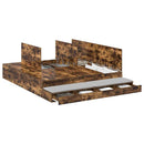 vidaXL Ágykeret tárolóval Füstölt tölgy 236.5 x 200 x 31.5 cm Faanyag