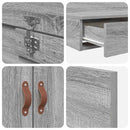 vidaXL Ágykeret tárolóval Szürke sonoma 236.5 x 200 x 31.5 cm Faanyag