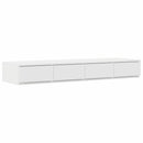 vidaXL Ágykeret tárolóval fiókkal tárolóval Fehér 120 cm Szerelt Fa