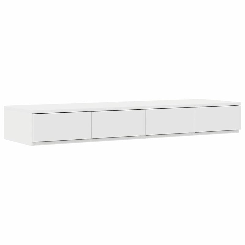 vidaXL Ágykeret tárolóval fiókkal Fehér 236.5 x 120 x 31.5 cm Faanyag