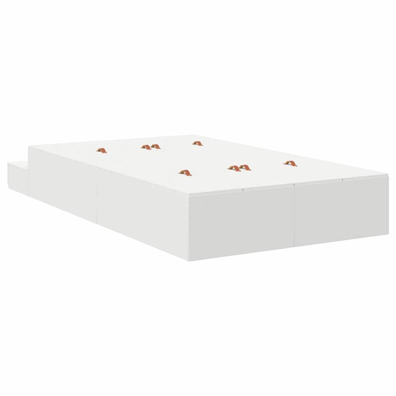 vidaXL Ágykeret tárolóval fiókkal Fehér 236.5 x 120 x 31.5 cm Faanyag