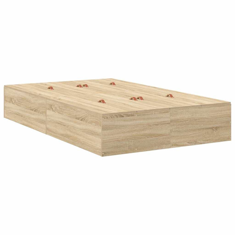 vidaXL Ágykeret tárolóval Sonoma tölgy 236.5 x 120 x 31.5 cm Faanyag
