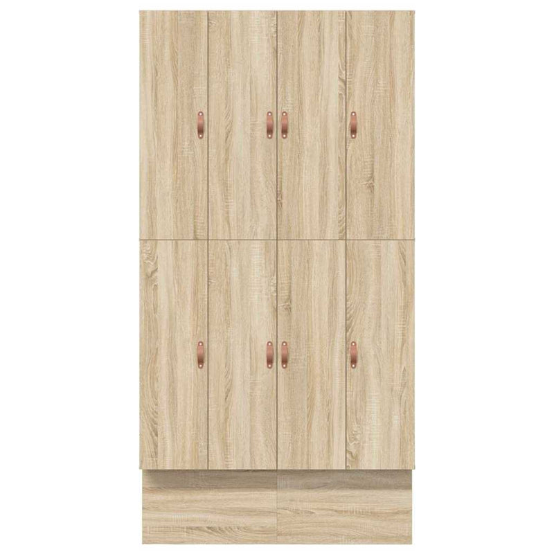 vidaXL Ágykeret tárolóval Sonoma tölgy 236.5 x 120 x 31.5 cm Faanyag