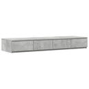 vidaXL Ágykeret tárolóval fiókkal Beton Szürke 120 cm Faanyag