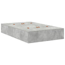 vidaXL Ágykeret tárolóval fiókkal Beton Szürke 120 cm Faanyag