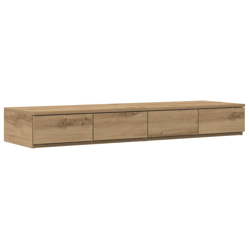 vidaXL Ágykeret tárolóval kézműves tölgy 236.5 x 120 x 31.5 cm Faanyag