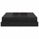 vidaXL Ágykeret tárolóval Musta tammi 236.5 x 150 x 31.5 cm Faanyag