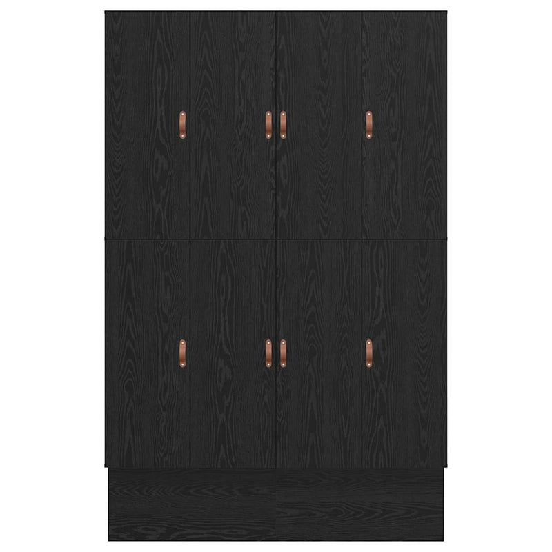 vidaXL Ágykeret tárolóval Musta tammi 236.5 x 150 x 31.5 cm Faanyag
