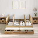 vidaXL Ágykeret tárolóval fiókkal Artisan tölgy 150 cm Faanyag