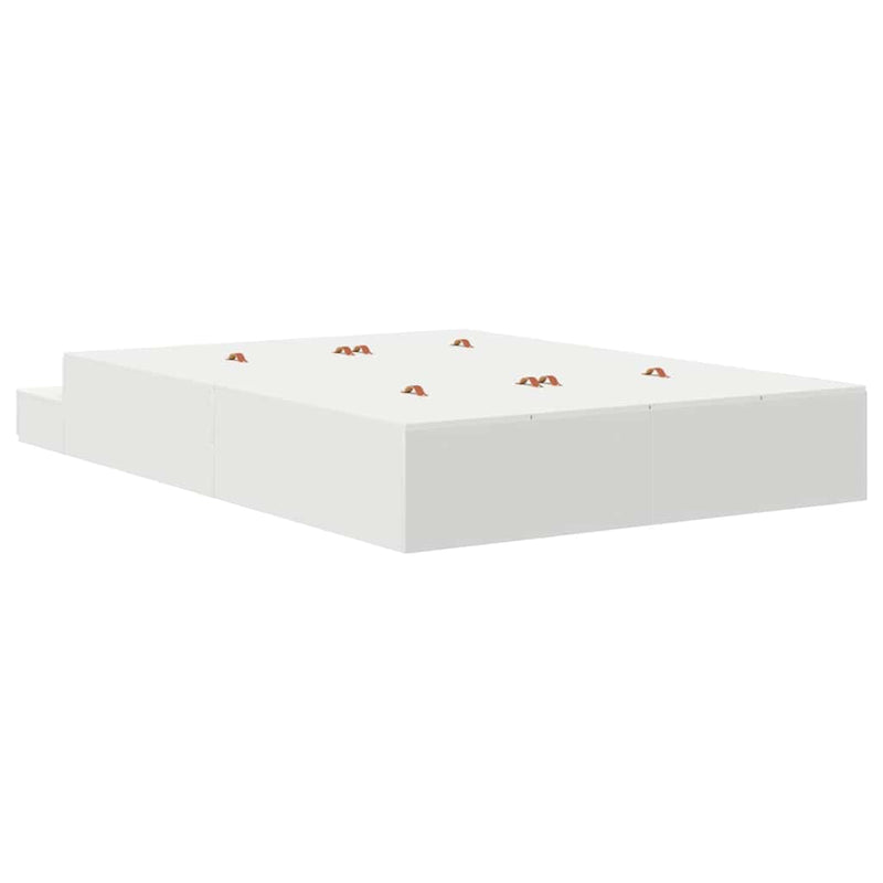 vidaXL Ágykeret tárolóval fiókkal Fehér 236.5 x 160 x 31.5 cm Faanyag