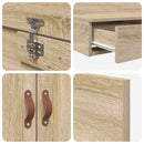 vidaXL Ágykeret tárolóval Sonoma tölgy 236.5 x 160 x 31.5 cm Faanyag