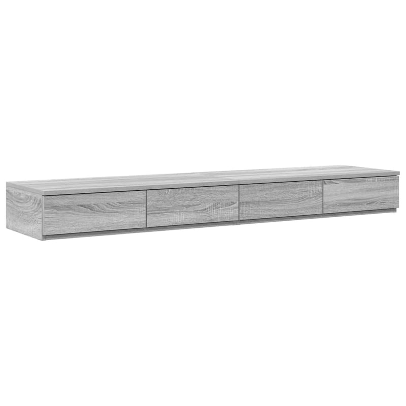 vidaXL Ágykeret tárolóval Szürke sonoma 236.5 x 160 x 31.5 cm Faanyag
