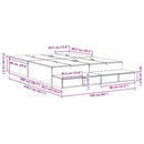 vidaXL Ágykeret tárolóval fiókkal Szürke Sonoma 160 cm Faanyag