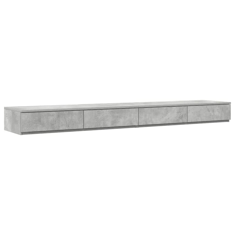 vidaXL Ágykeret tárolóval Beton Szürke 236.5 x 180 x 31.5 cm Faanyag