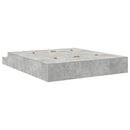 vidaXL Ágykeret tárolóval fiókkal Beton Szürke 180 cm Faanyag