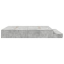 vidaXL Ágykeret tárolóval fiókkal Beton Szürke 180 cm Faanyag