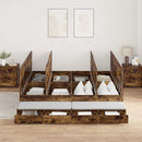 vidaXL Ágykeret tárolóval Füstölt tölgy 236.5 x 180 x 31.5 cm Faanyag