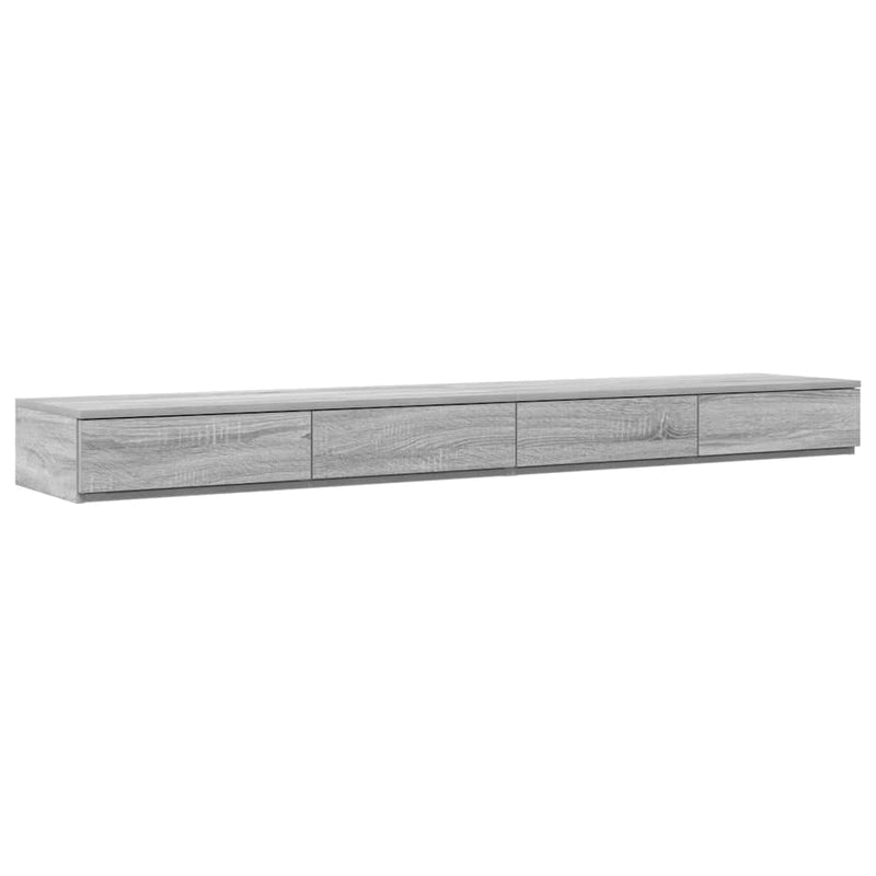 vidaXL Ágykeret tárolóval Szürke sonoma 236.5 x 180 x 31.5 cm Faanyag