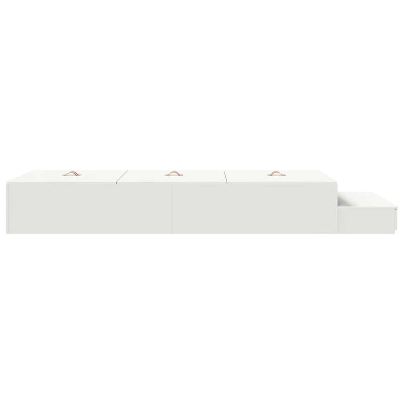 vidaXL Ágykeret tárolóval fiókkal Fehér 226.5 x 90 x 31.5 cm Faanyag