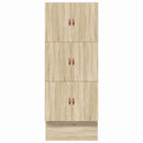 vidaXL Ágykeret tárolóval Sonoma tölgy 226.5 x 90 x 31.5 cm Faanyag