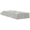 vidaXL Ágykeret tárolóval fiókkal tárolóval Beton Szürke 90 cm Faanyag
