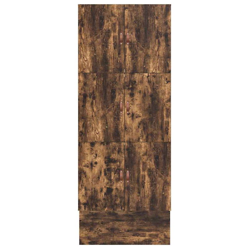 vidaXL Ágykeret tárolóval Füstölt tölgy 226.5 x 75 x 31.5 cm Faanyag