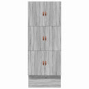 vidaXL Ágykeret tárolóval fiókkal Szürke Sonoma 75 cm Szerelt Fa