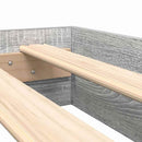 vidaXL Könyvespolcos Ágy tárolóval Szürke sonoma 140 x 200 cm Faanyag