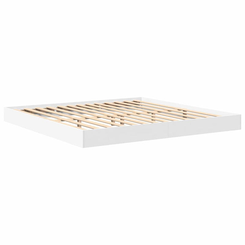 vidaXL Könyvespolcos Ágy fejtámlával Fehér 180 x 200 cm Faanyag
