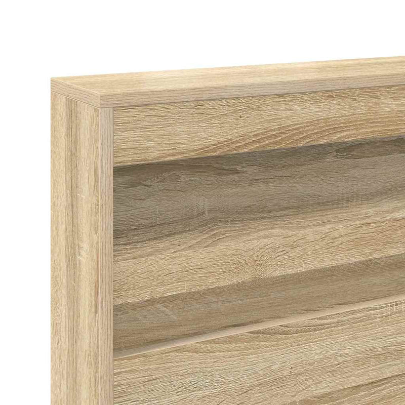 vidaXL Könyvespolcos Ágy fejtámlával Sonoma tölgy 75 x 190 cm Faanyag