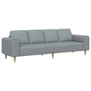 vidaXL Nappali Kanapé Világosszürke 250 x 77 x 76 cm Poliészter