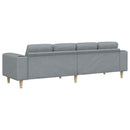vidaXL Nappali Kanapé Világosszürke 250 x 77 x 76 cm Poliészter