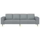 vidaXL Nappali Kanapé Világosszürke 250 x 77 x 76 cm Poliészter