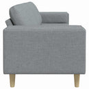 vidaXL Nappali Kanapé Világosszürke 250 x 77 x 76 cm Poliészter