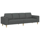 vidaXL Nappali Kanapé Sötétszürke 250 x 77 x 76 cm Poliészter