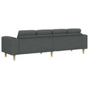 vidaXL Nappali Kanapé Sötétszürke 250 x 77 x 76 cm Poliészter