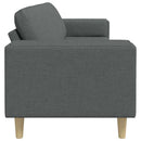 vidaXL Nappali Kanapé Sötétszürke 250 x 77 x 76 cm Poliészter