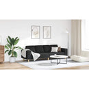 vidaXL Nappali Kanapé Fekete 250 x 77 x 76 cm Poliészter
