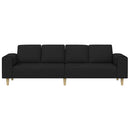 vidaXL Nappali Kanapé Fekete 250 x 77 x 76 cm Poliészter