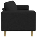 vidaXL Nappali Kanapé Fekete 250 x 77 x 76 cm Poliészter