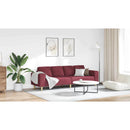 vidaXL Nappali Kanapé Bordó 250 x 77 x 76 cm Poliészter