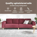 vidaXL Nappali Kanapé Bordó 250 x 77 x 76 cm Poliészter