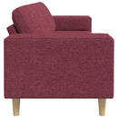 vidaXL Nappali Kanapé Bordó 250 x 77 x 76 cm Poliészter