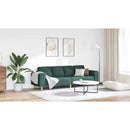 vidaXL Nappali Kanapé Sötétzöld 250 x 77 x 76 cm Poliészter