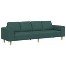 vidaXL Nappali Kanapé Sötétzöld 250 x 77 x 76 cm Poliészter