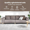 vidaXL Nappali Kanapé Tópszínű 250 x 77 x 76 cm Poliészter