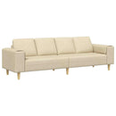 vidaXL Nappali Kanapé Krém 250 x 77 x 76 cm Poliészter