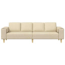 vidaXL Nappali Kanapé Krém 250 x 77 x 76 cm Poliészter