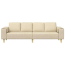 vidaXL Kanapé Szett Krém szövet